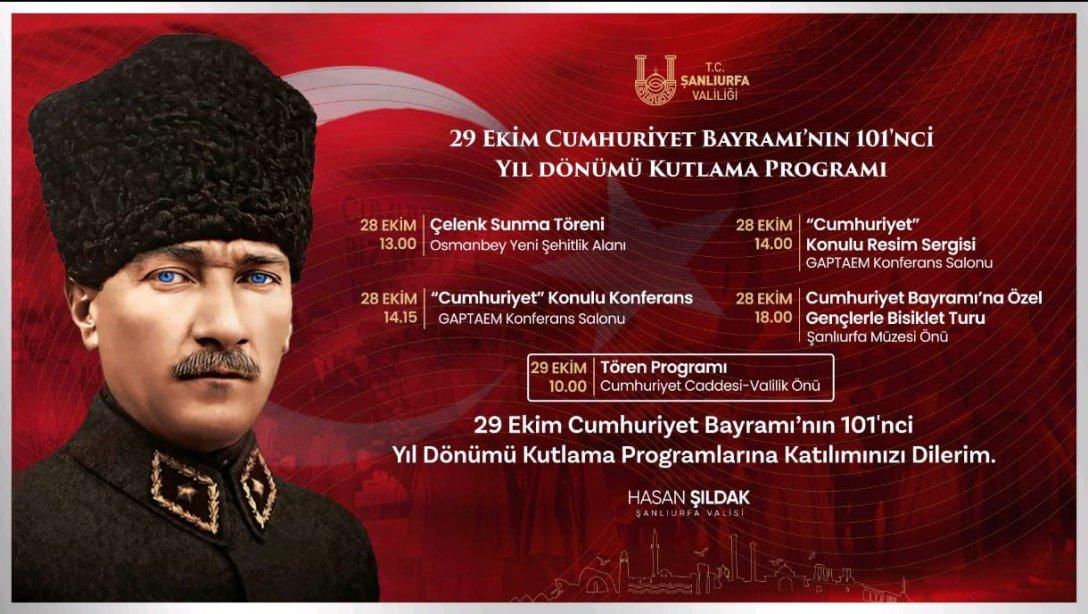 Cumhuriyet Bayramı 101. Yıl Kutlama Programı