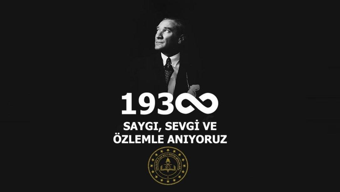 10 Kasım Atatürk'ü Anma Günü Programı